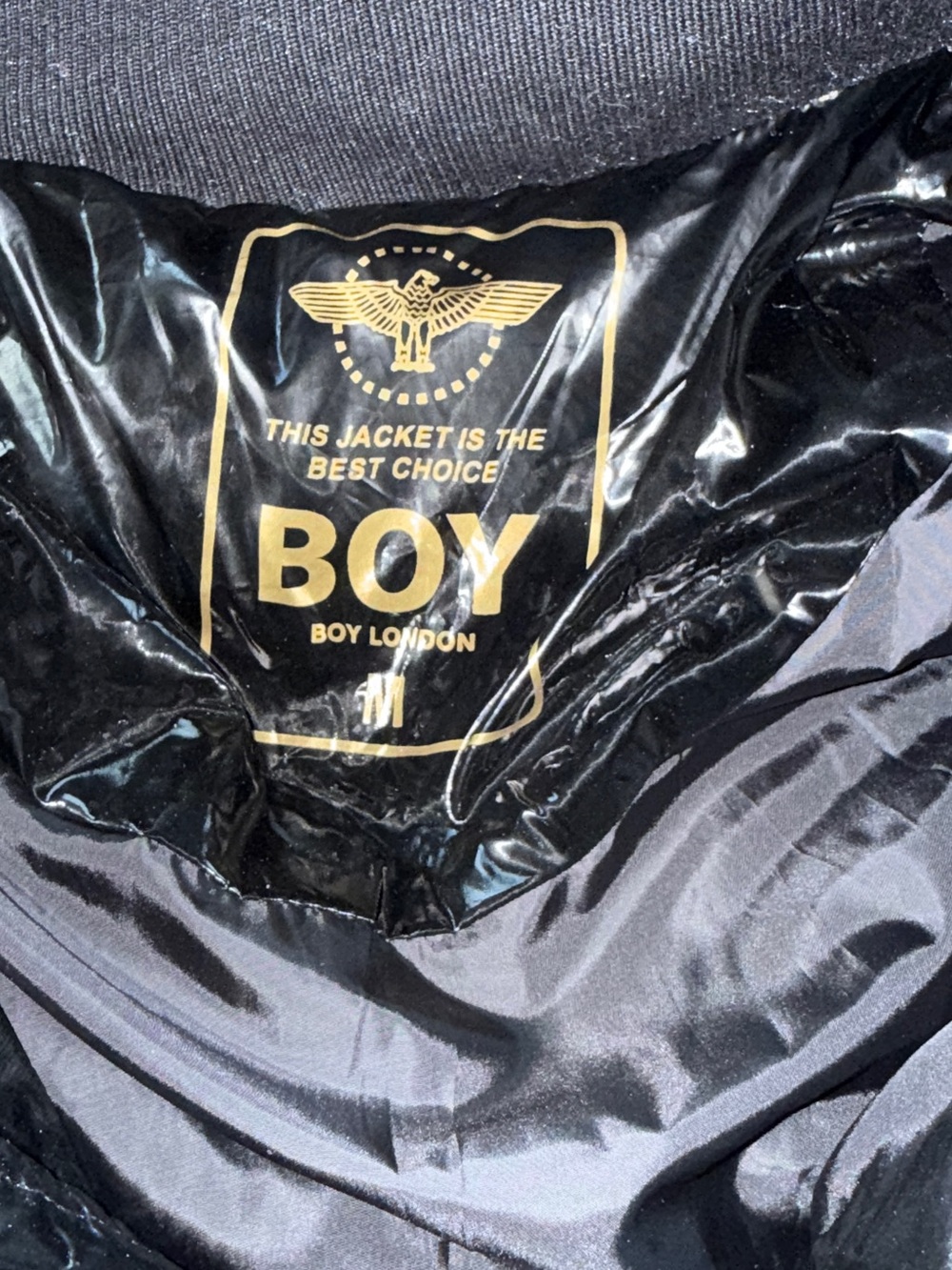 BOY London Black Shiny Puffer Jacket - Picture 5 of 6